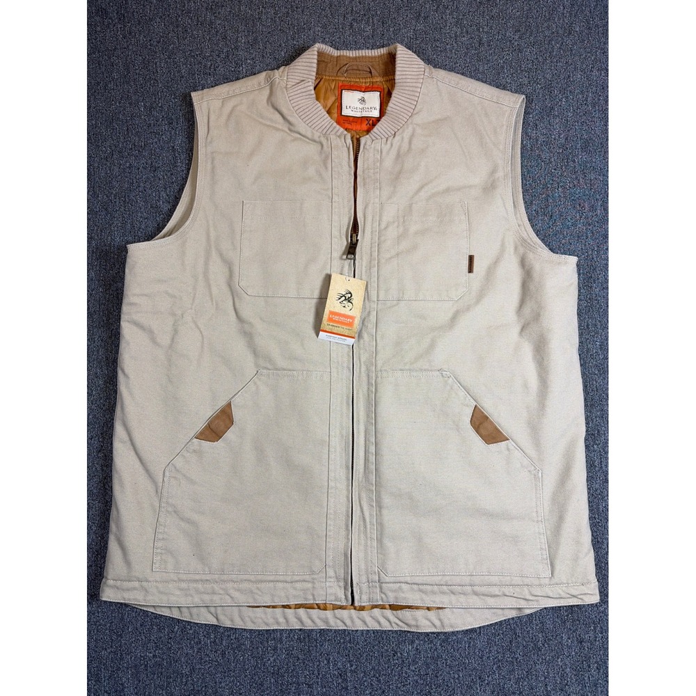 Legendary Whitetails Mens Canvas Cross Trail Vest Twig Tan XLT 6248 New
